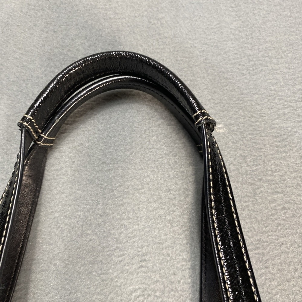 Coach F13803 Black Gray Signature Stripe XL Diaper Travel Tote Shoulder Bag Flaw - Picture 9 of 12